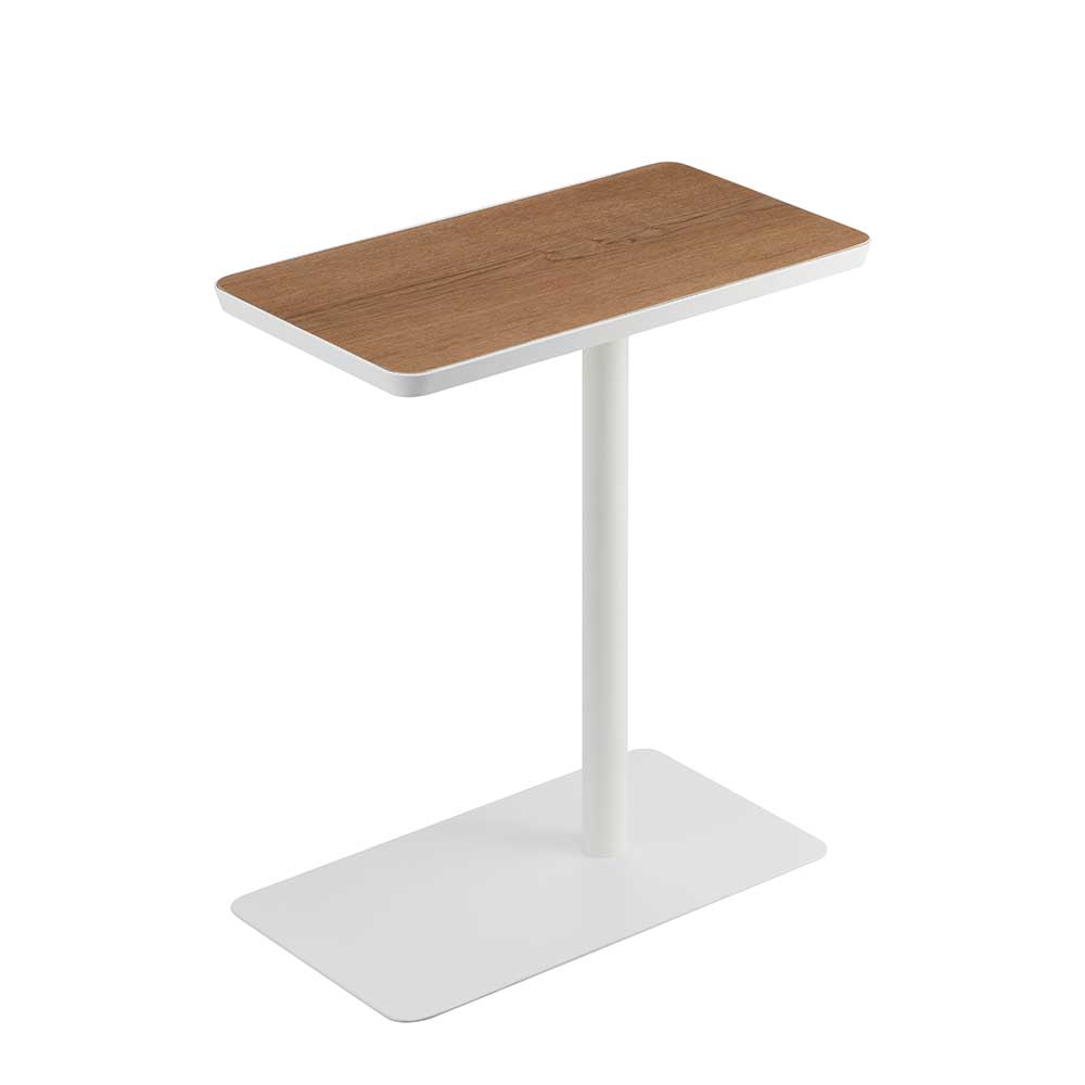 שולחן צד הזזה לבן