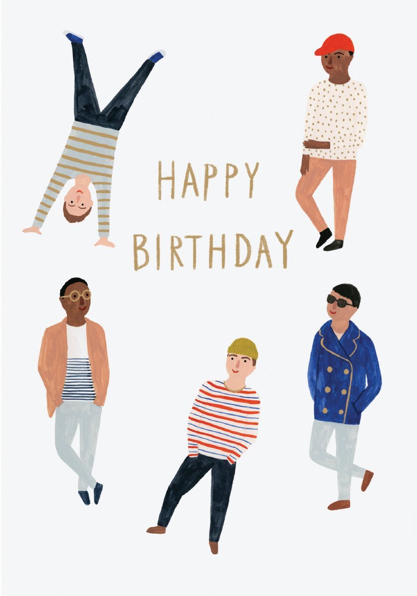 Birthday greeting card for guys