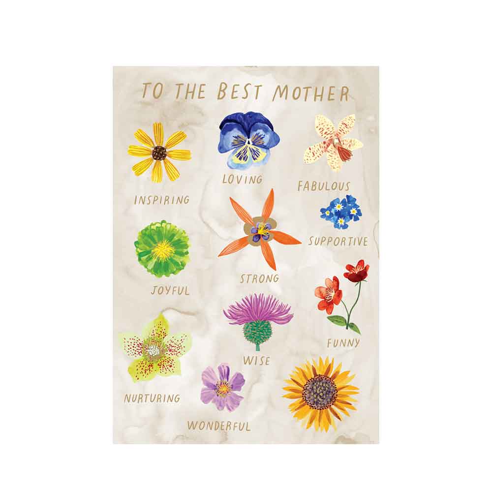 Greeting card with flowers