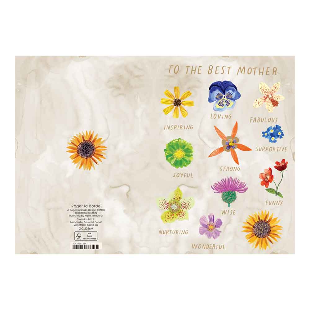 Greeting card with flowers
