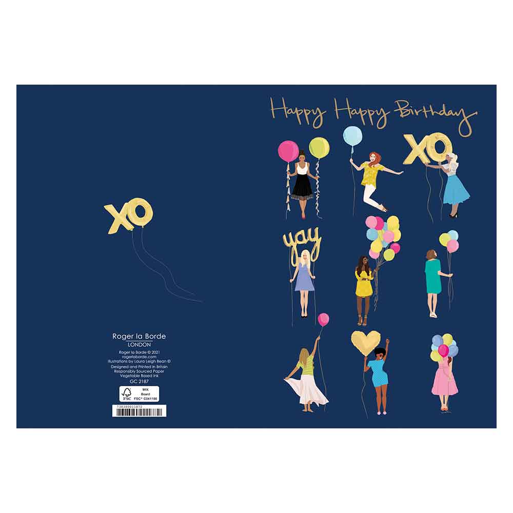 Birthday greeting card for a daughter - Balloons