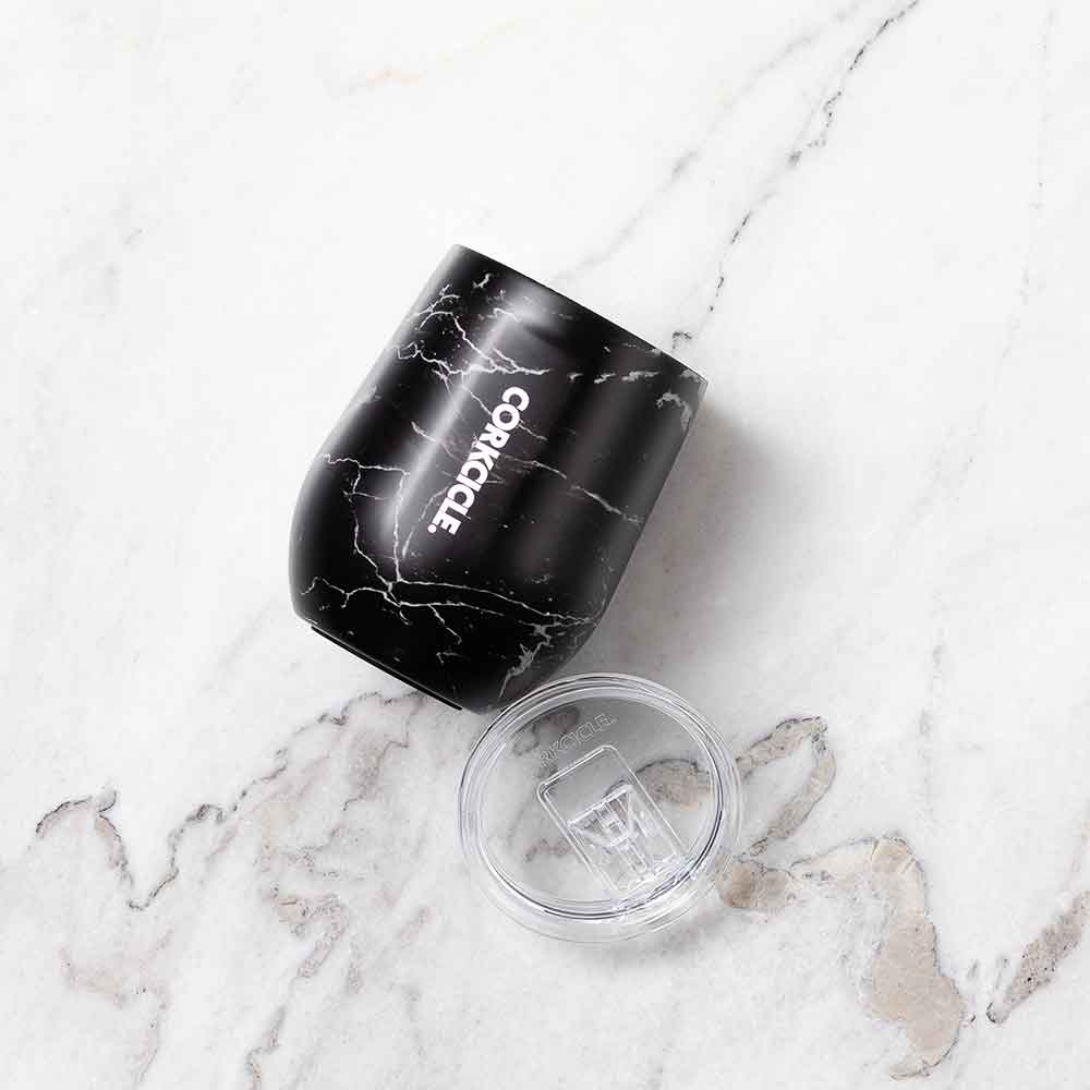 כוס STEMLESS 350ML שחור שיש