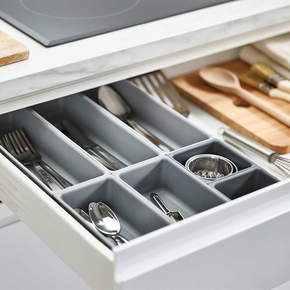 ארגונית סכום Drawer אפור 7 חלקים