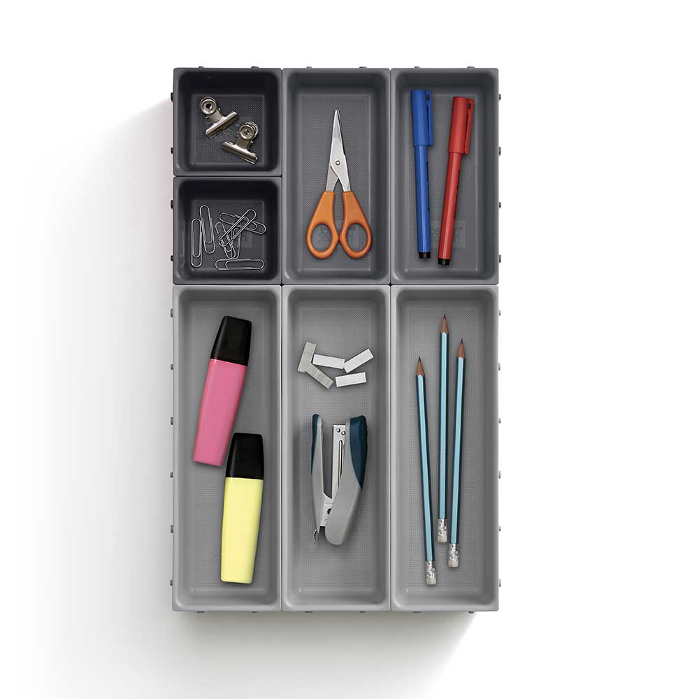 ארגונית סכום Drawer אפור 7 חלקים