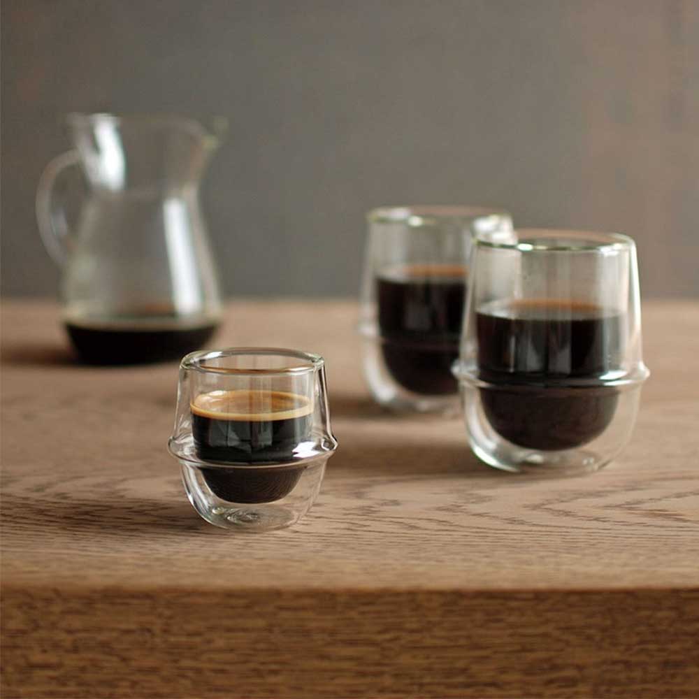 סט 4 כוסות אספרסו דופן כפול Kronos