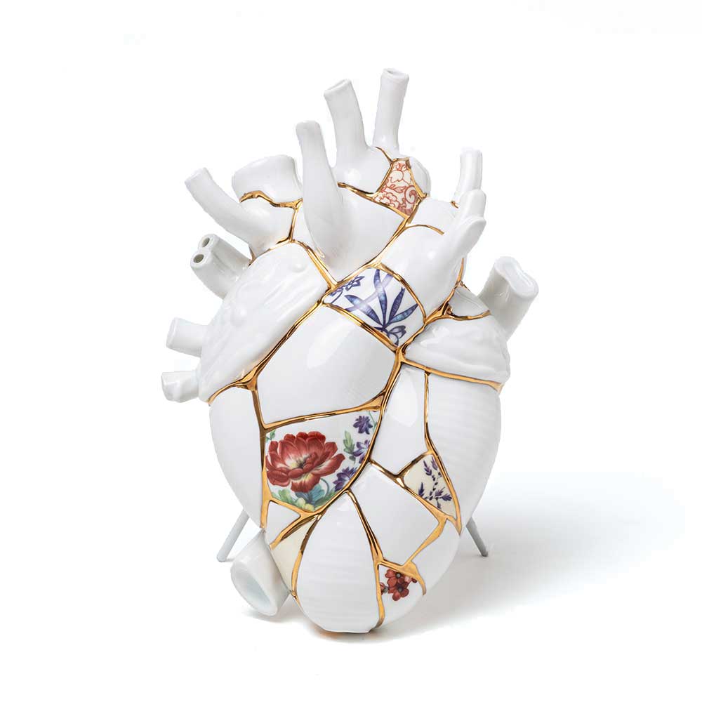אגרטל לב Love In Bloom - Kintsugi