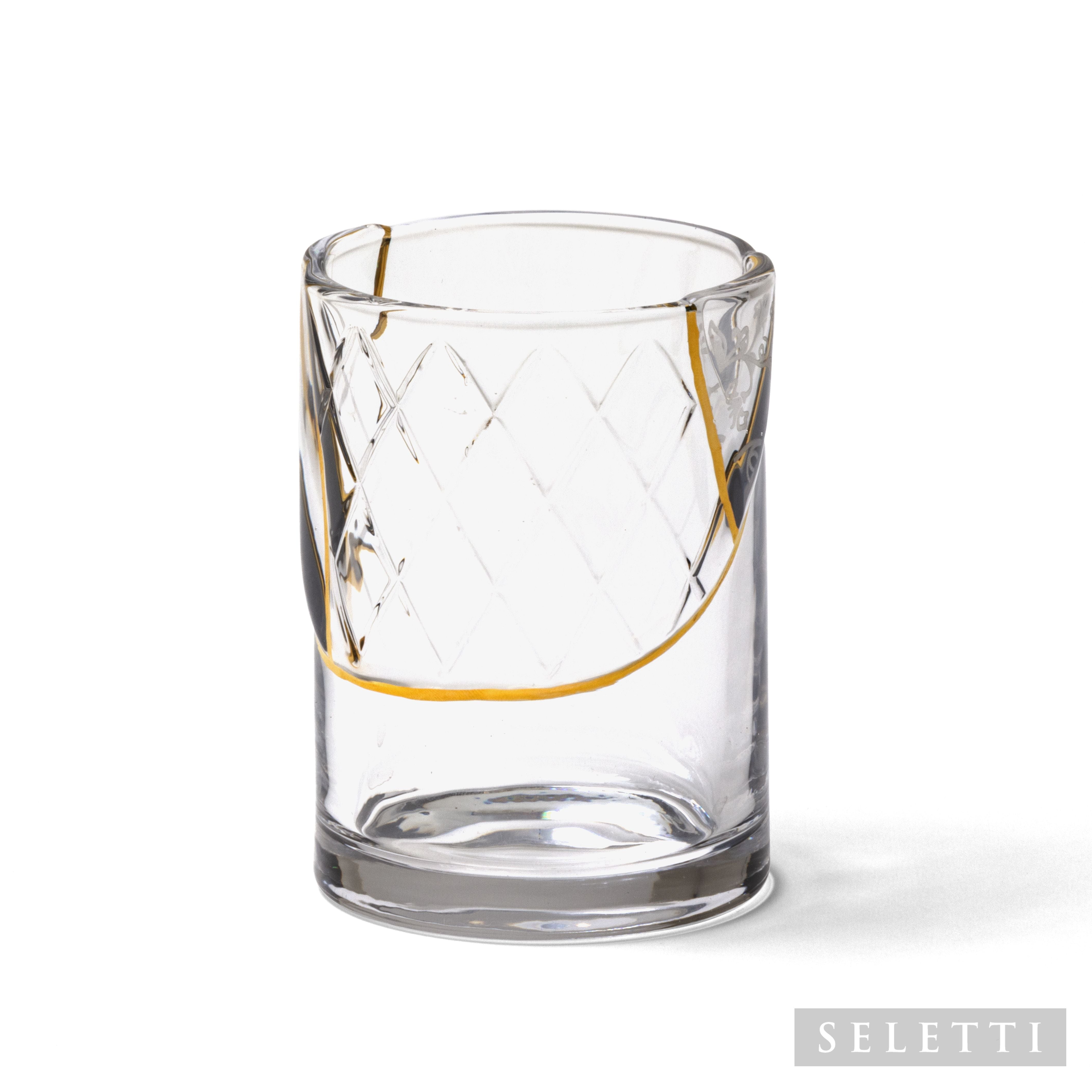 כוס זכוכית KINTSUGI פסים