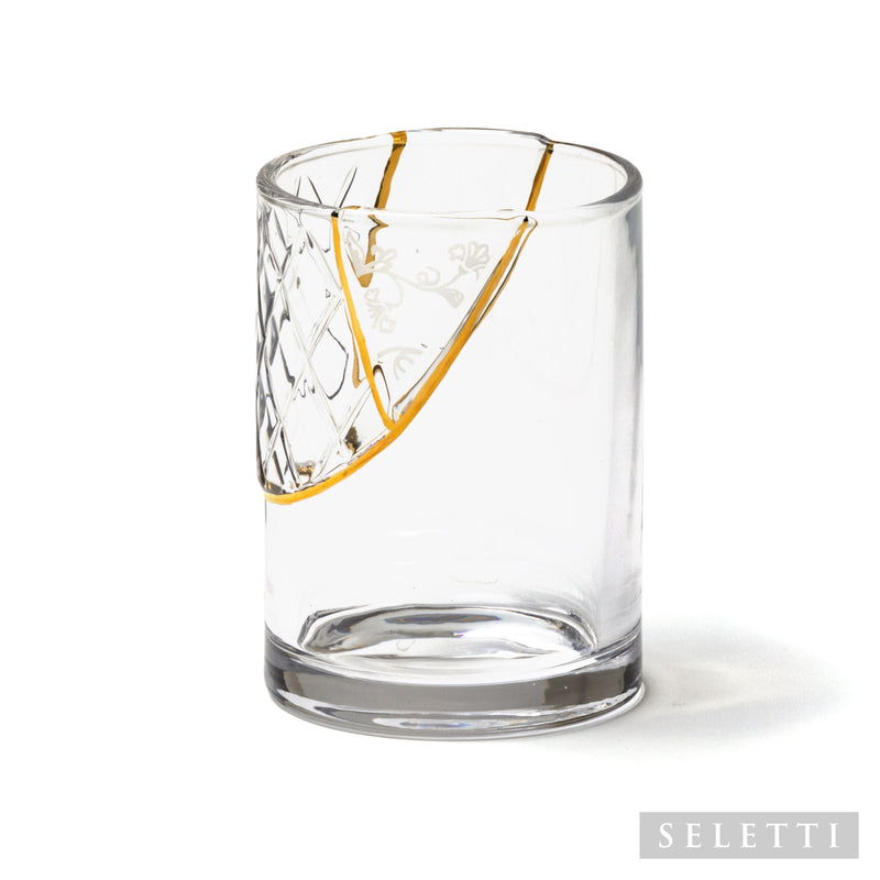 כוס זכוכית  KINTSUGI פסים
