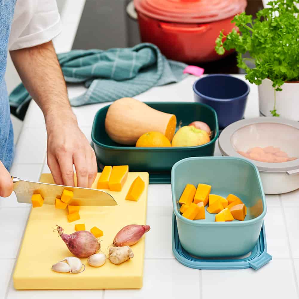 קערת אחסון מלבן CIRQULA שחור 1000ML