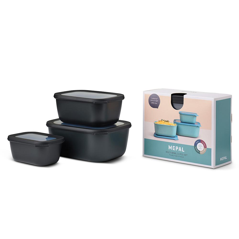 סט 3 קופסאות CIRQULA L שחור