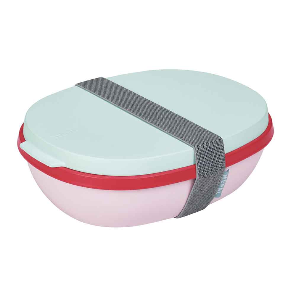 קופסת אוכל Ellipse Duo אדום תותים