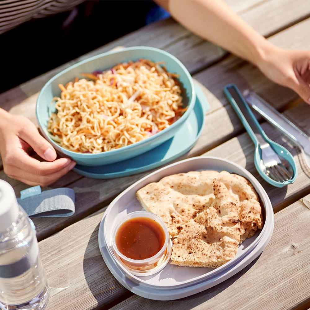 קופסת אוכל Ellipse Duo אדום תותים