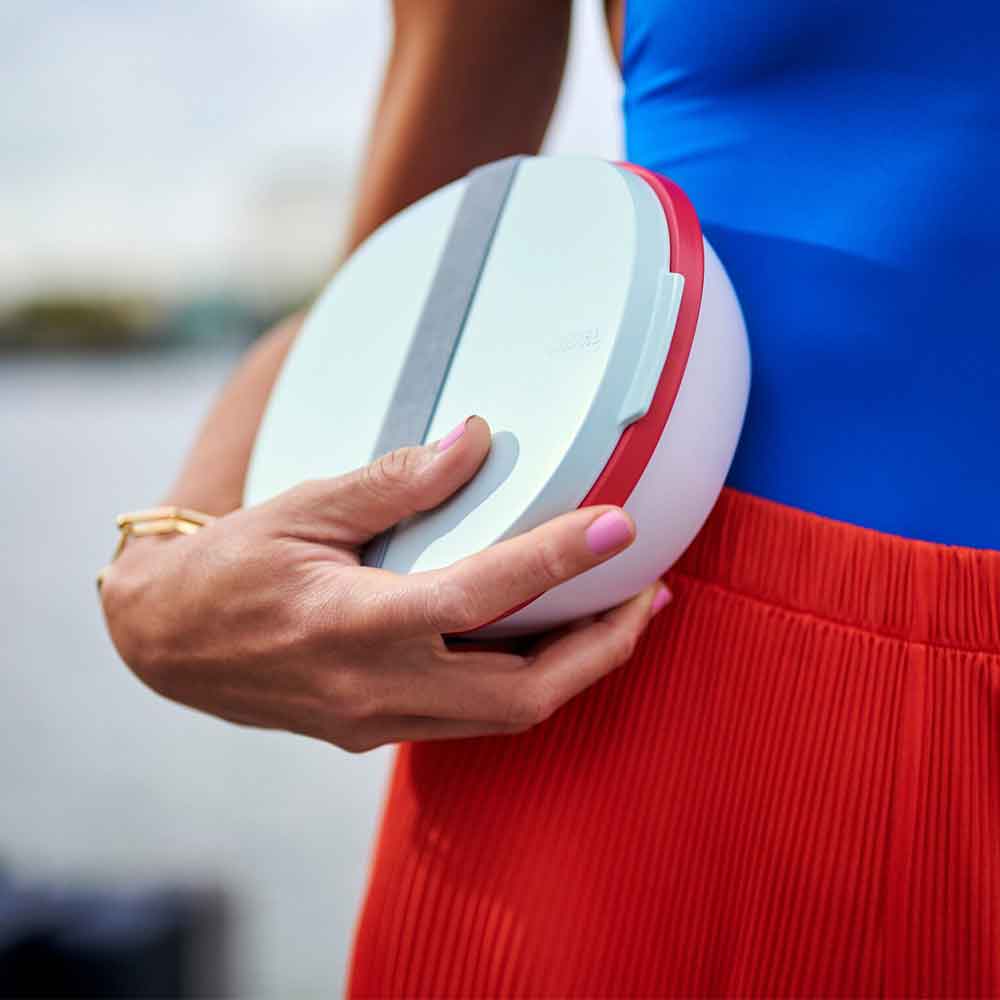 קופסת אוכל Ellipse Duo אדום תותים