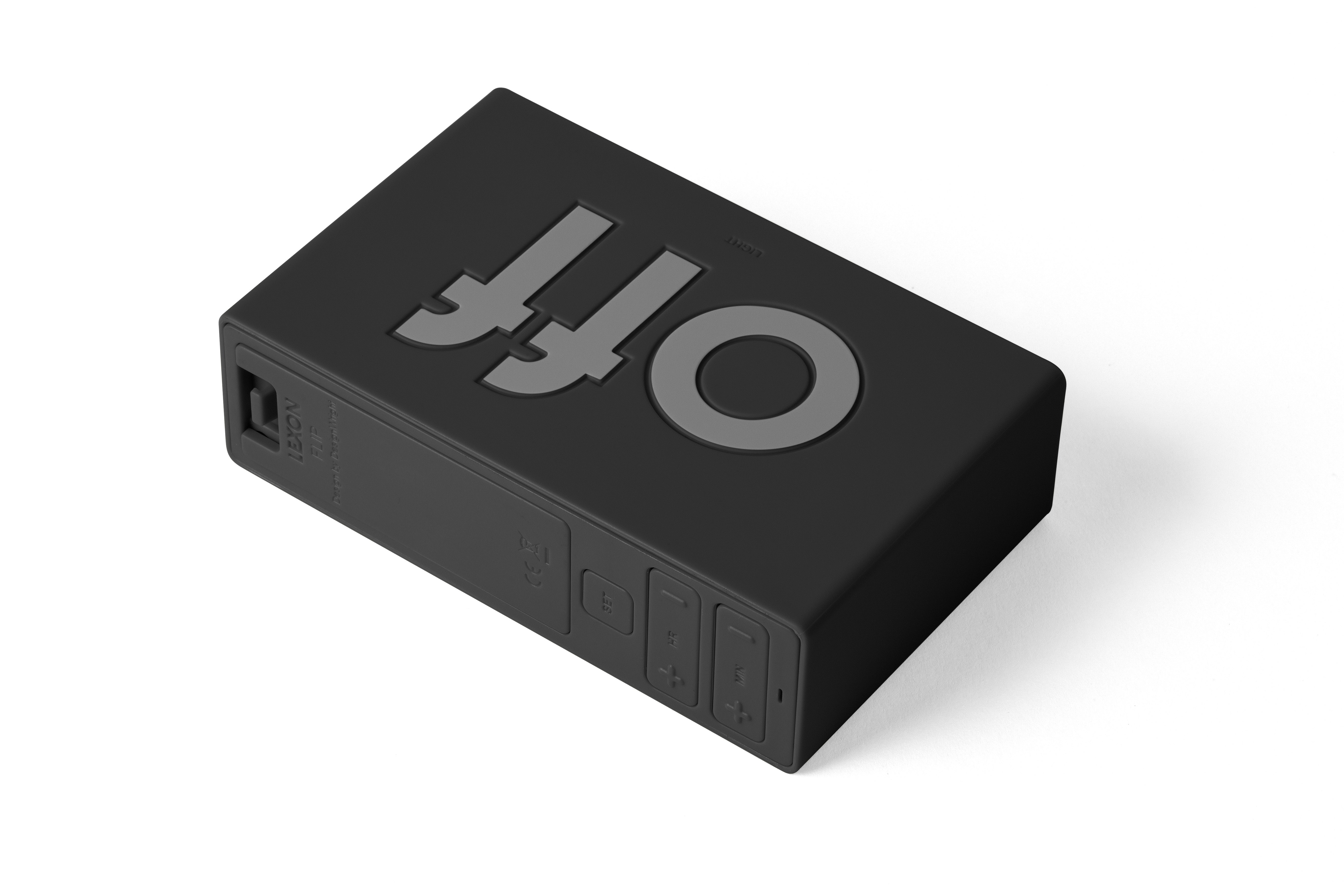 שעון מעורר FLIP שחור גומי