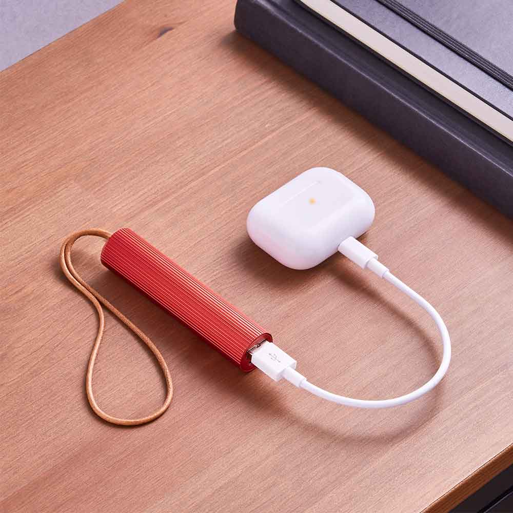 סוללה ניידת Fine Tube - אדום