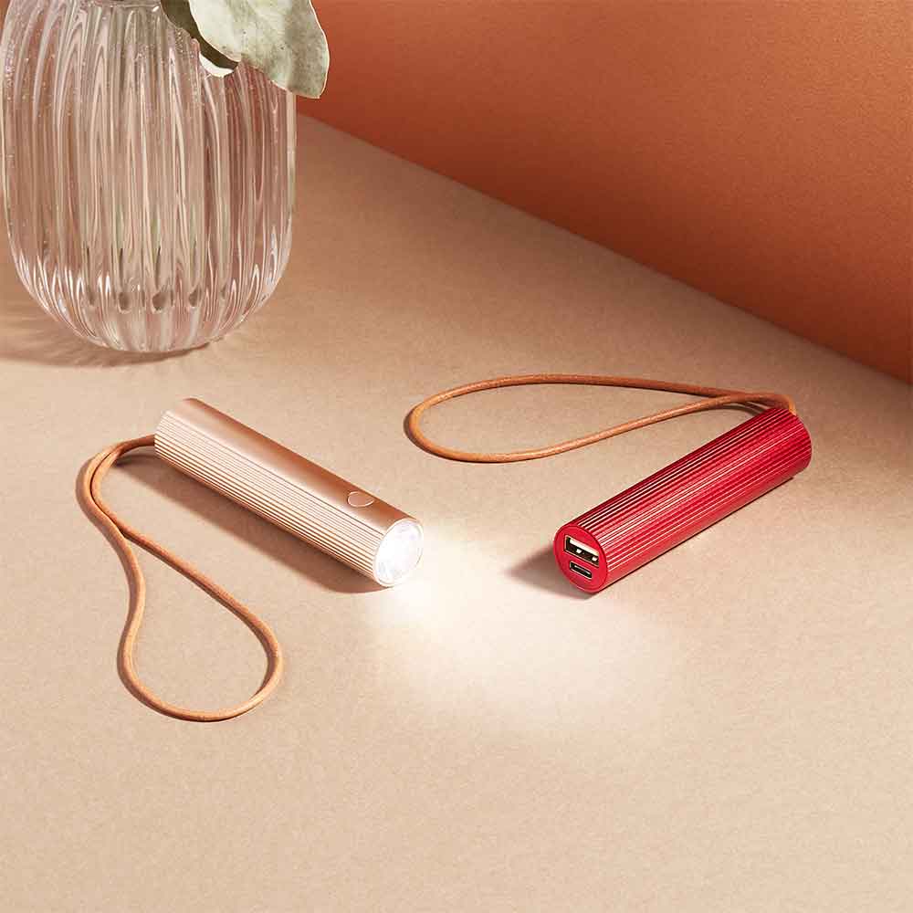 סוללה ניידת Fine Tube - אדום