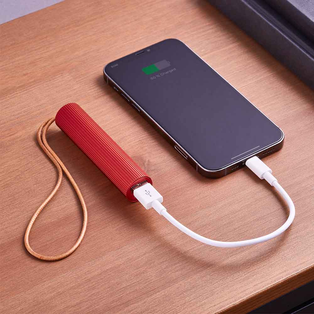 סוללה ניידת Fine Tube - אדום