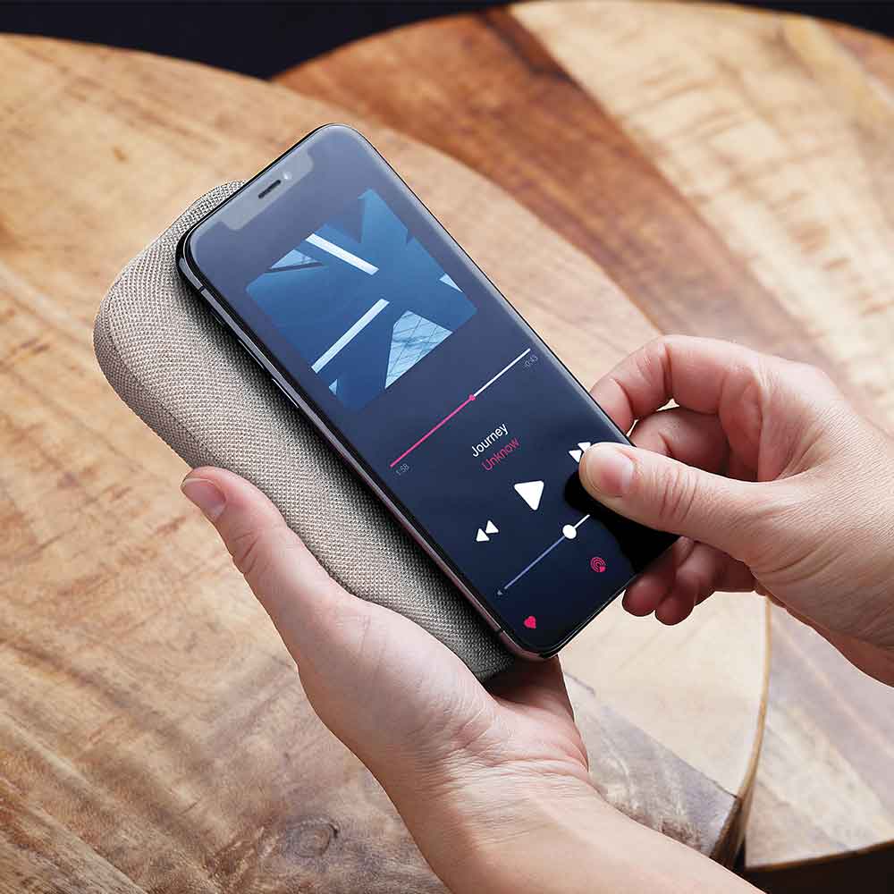 מטען נייד ורמקול POWERSOUND אפור