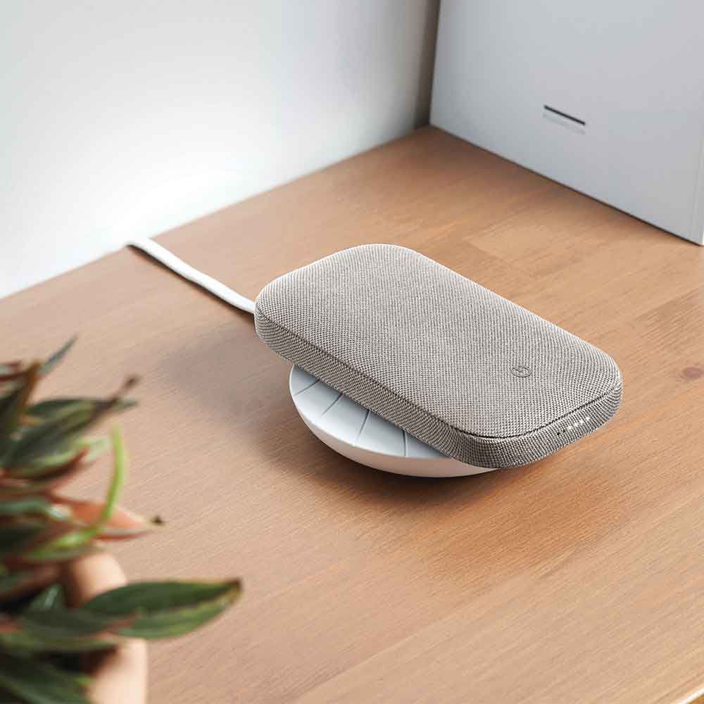 מטען נייד ורמקול POWERSOUND אפור