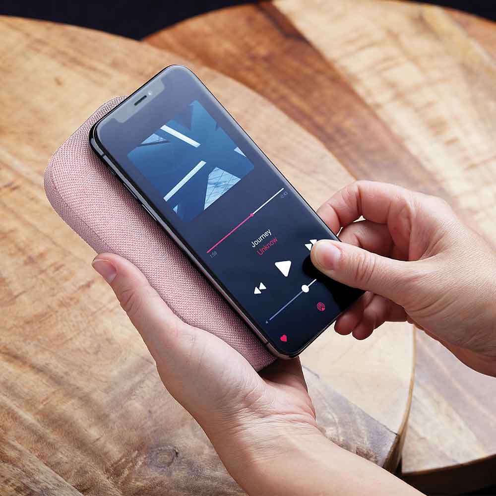 מטען נייד ורמקול POWERSOUND ורוד