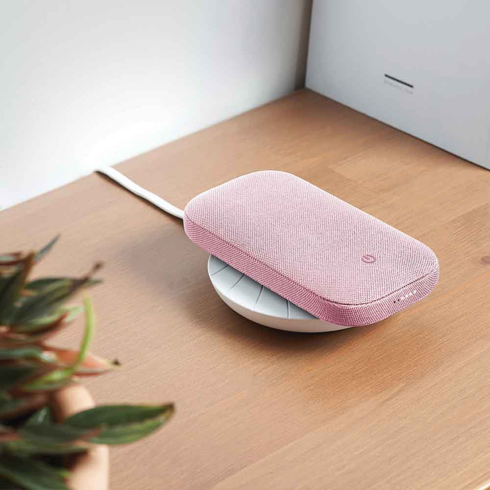 מטען נייד ורמקול POWERSOUND ורוד