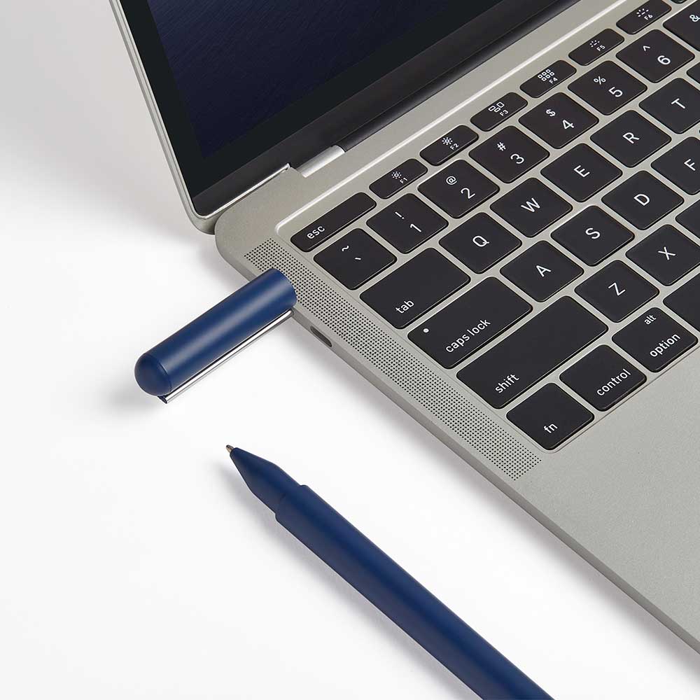 עט + כונן USB-C - כחול