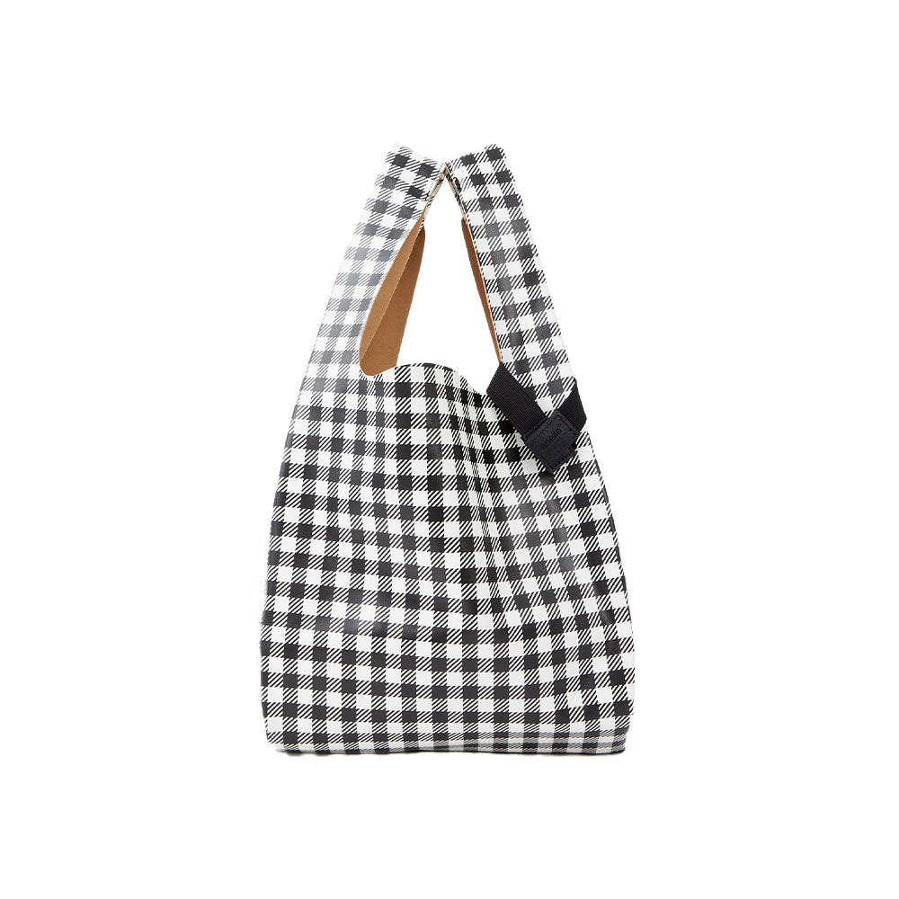 Alton Checked Black Shopping Bag