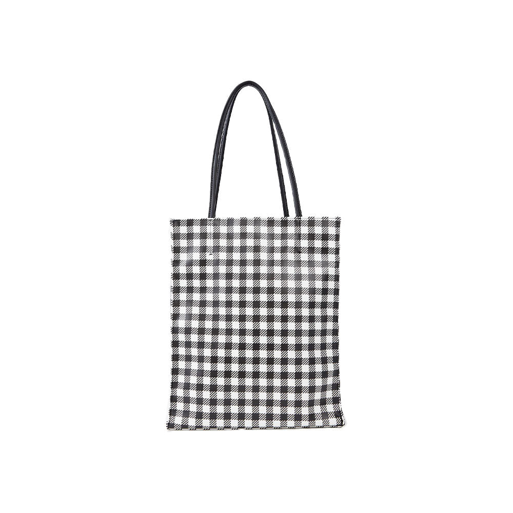 Alton checkered rectangular bag in black