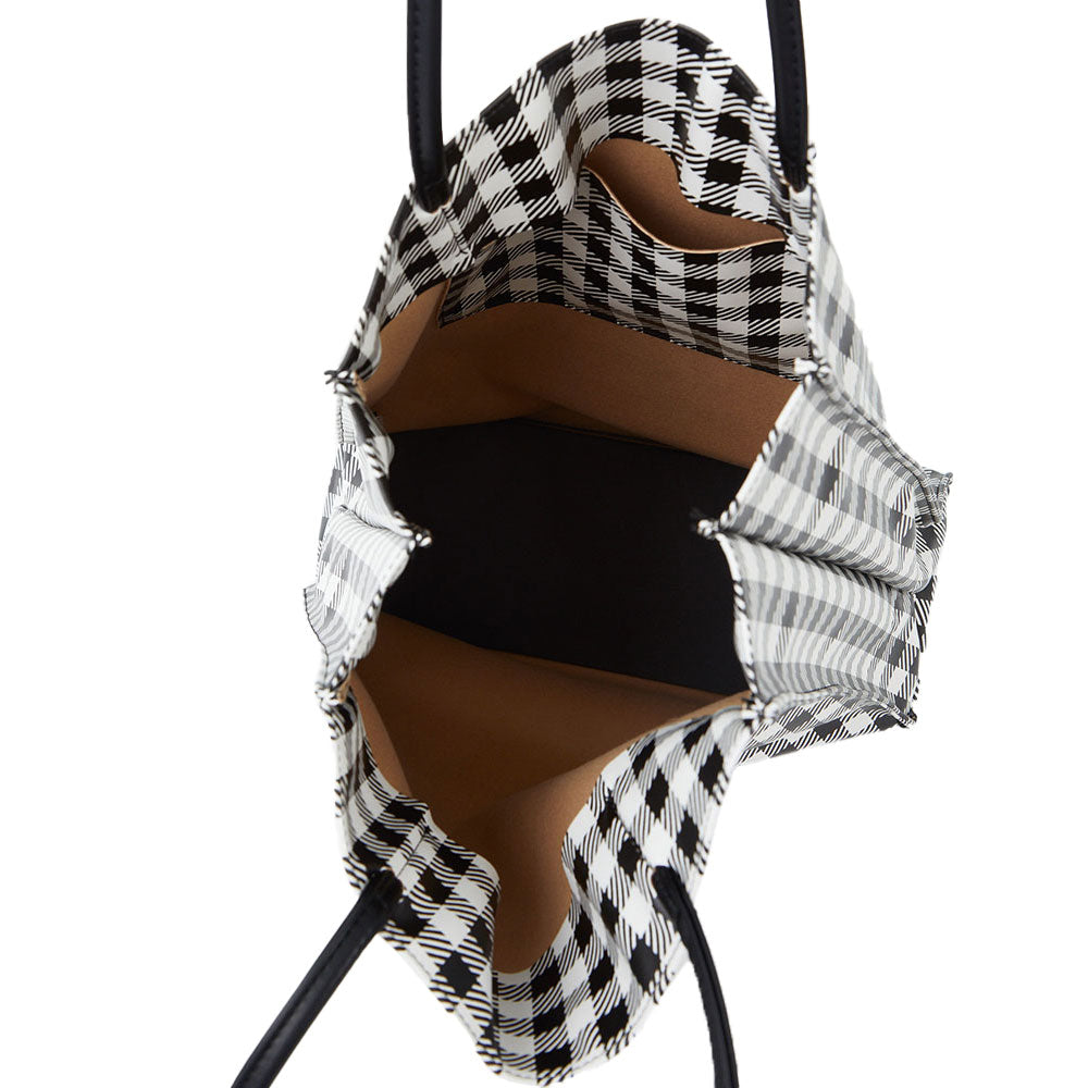 Alton checkered rectangular bag in black