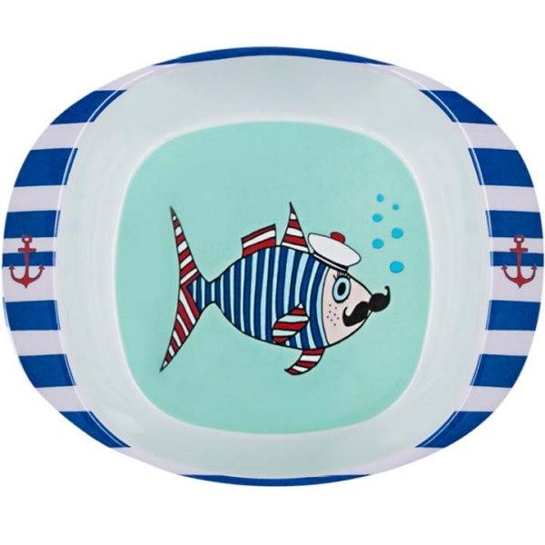 Mr. Fish Melamine Kids Bowl