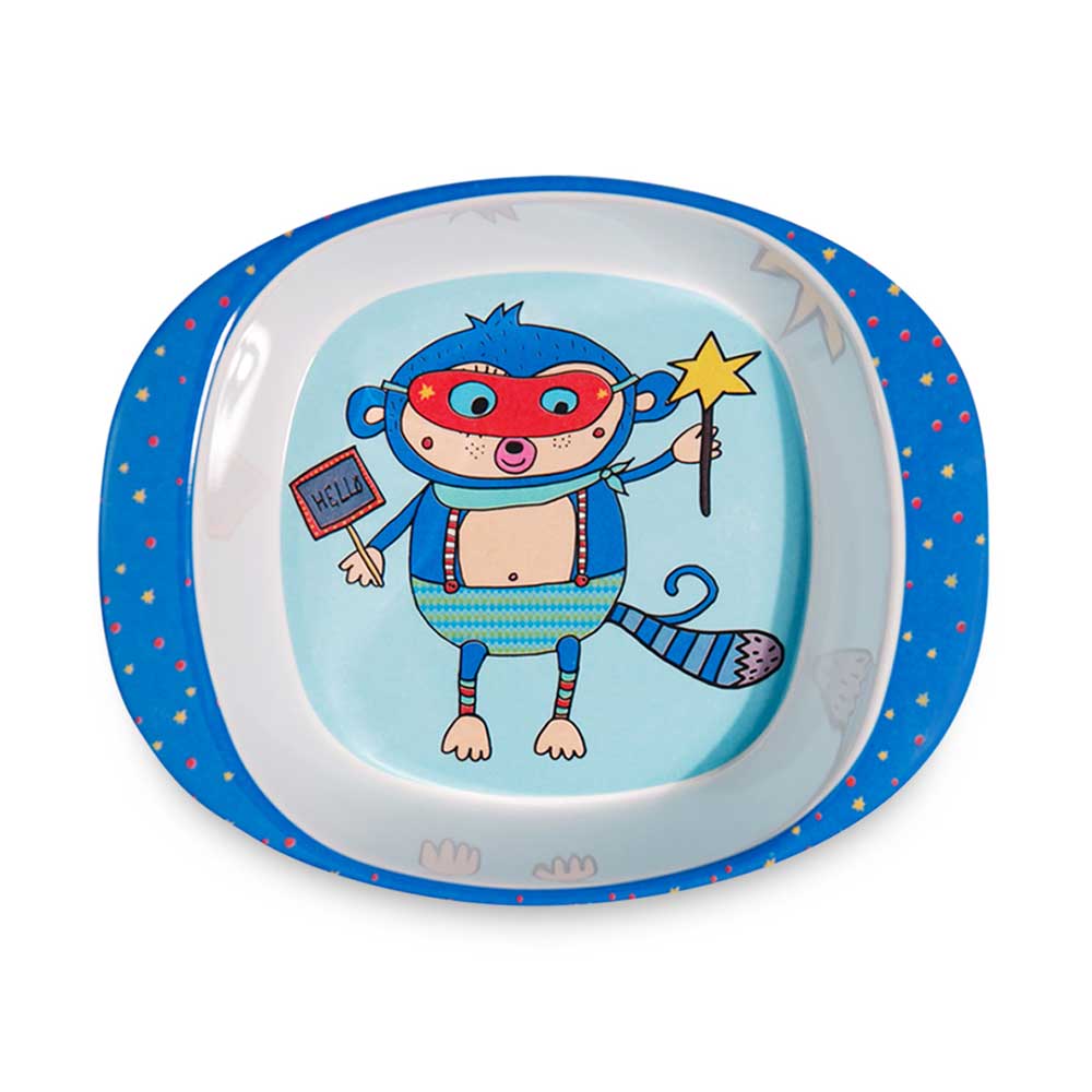 Children's bowl blue monkey