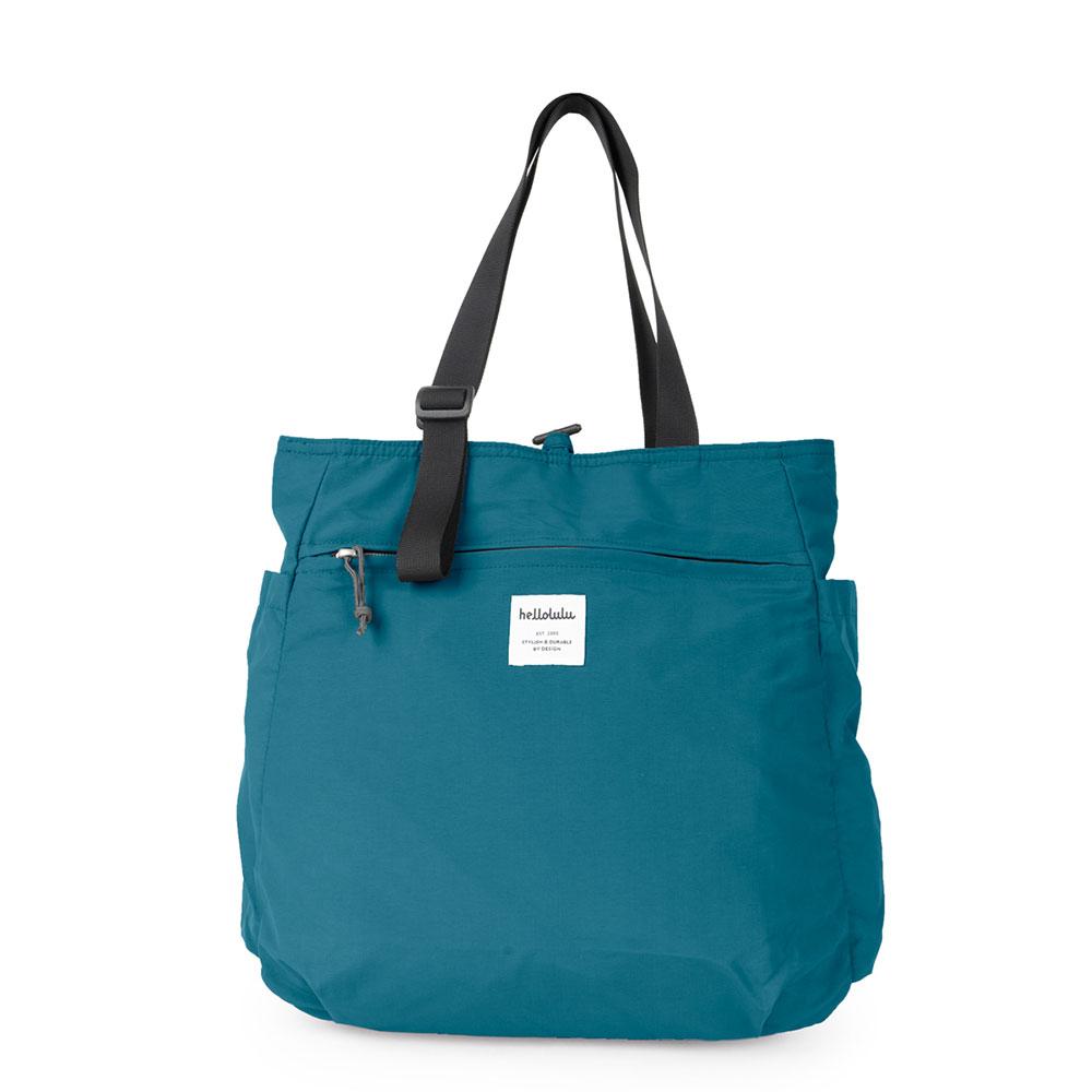 תיק tote דו צדדי שחור\טורקיז HELLOLULU