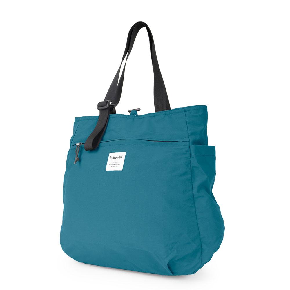 תיק tote דו צדדי שחור\טורקיז HELLOLULU 03