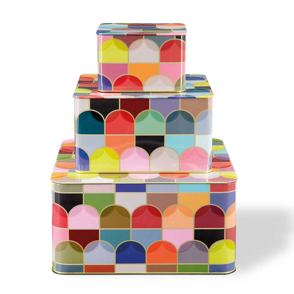 סט 3 קופסאות מתכת Confetto