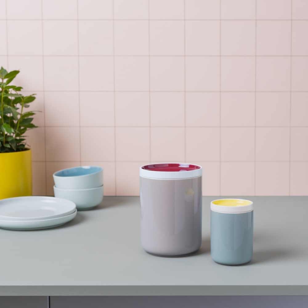 צנצנת אחסון S פורצלן Sandro