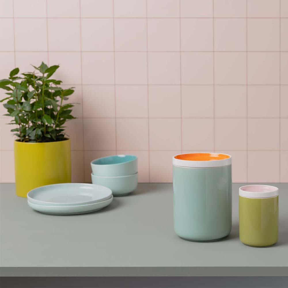 צנצנת אחסון L פורצלן Tilda