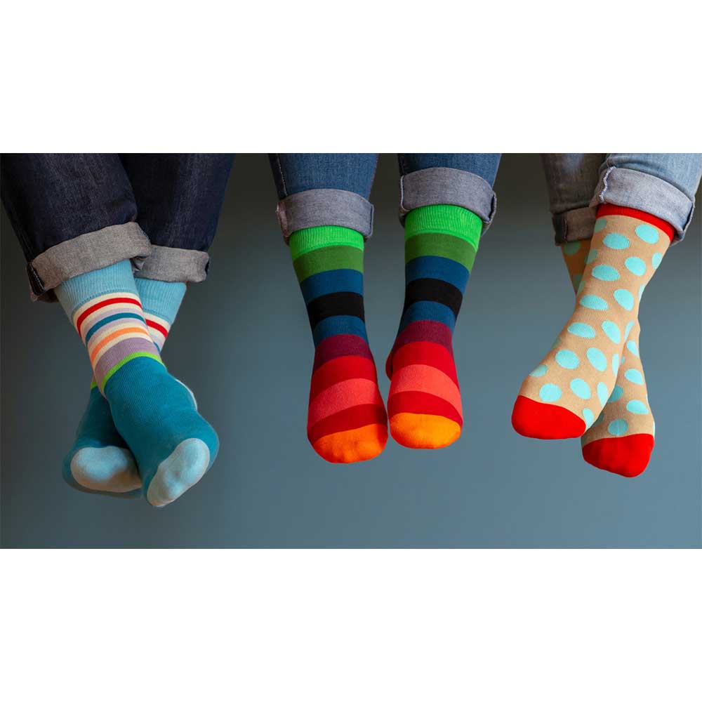 גרבי גברים כחול עם פסים