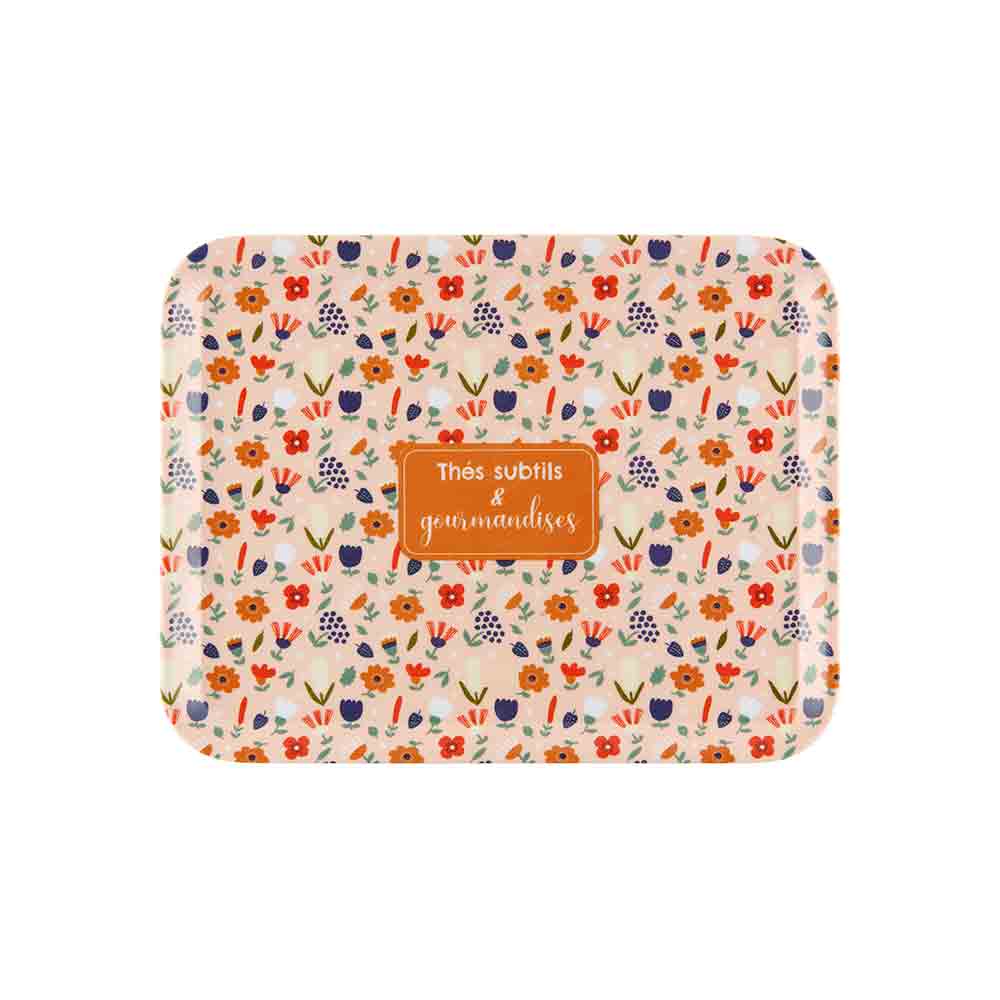 מגש בינוני פרחים צבעוני