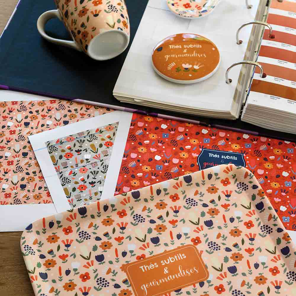 מגש בינוני פרחים צבעוני