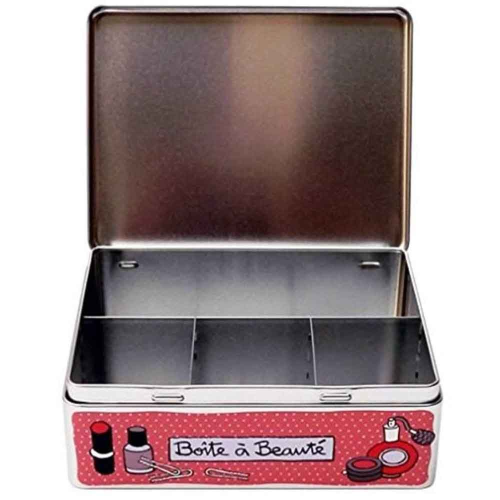 קופסת מתכת מרובעת M איפור