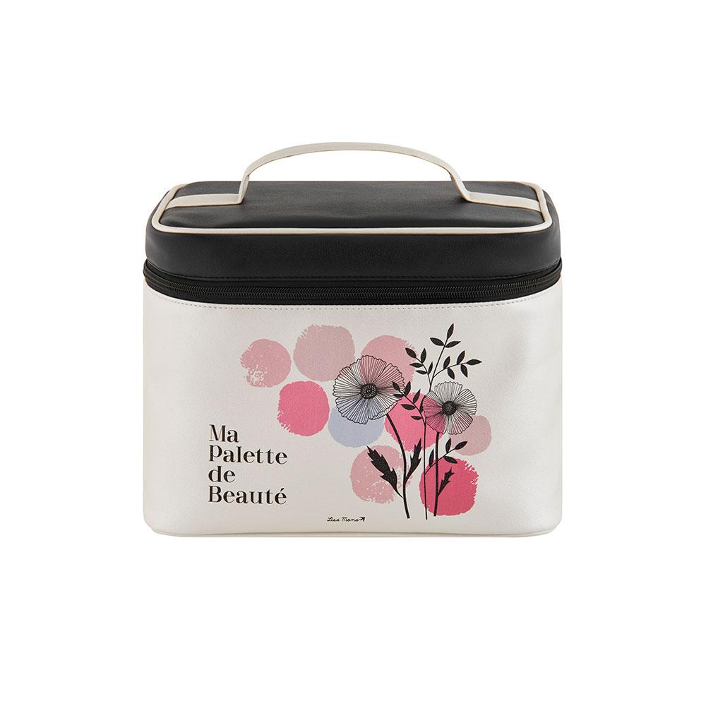 תיק רחצה פרחים ורודים