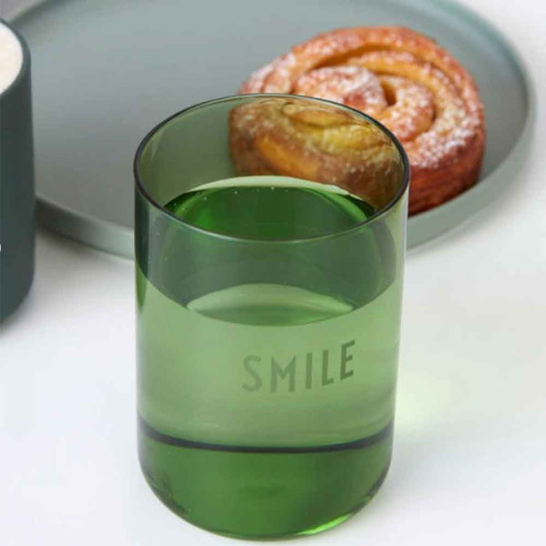 כוס שתייה זכוכית Smile ירוק