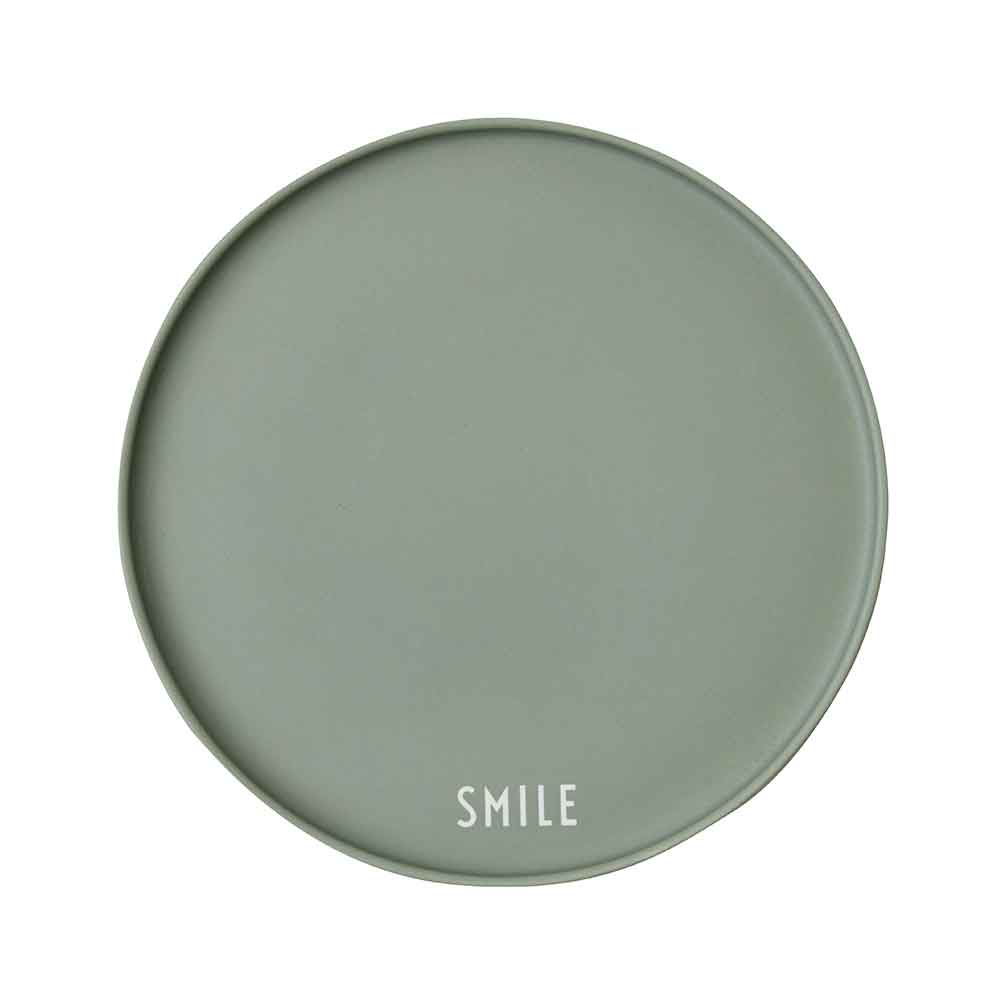 צלחת פורצלן Smile ירוק