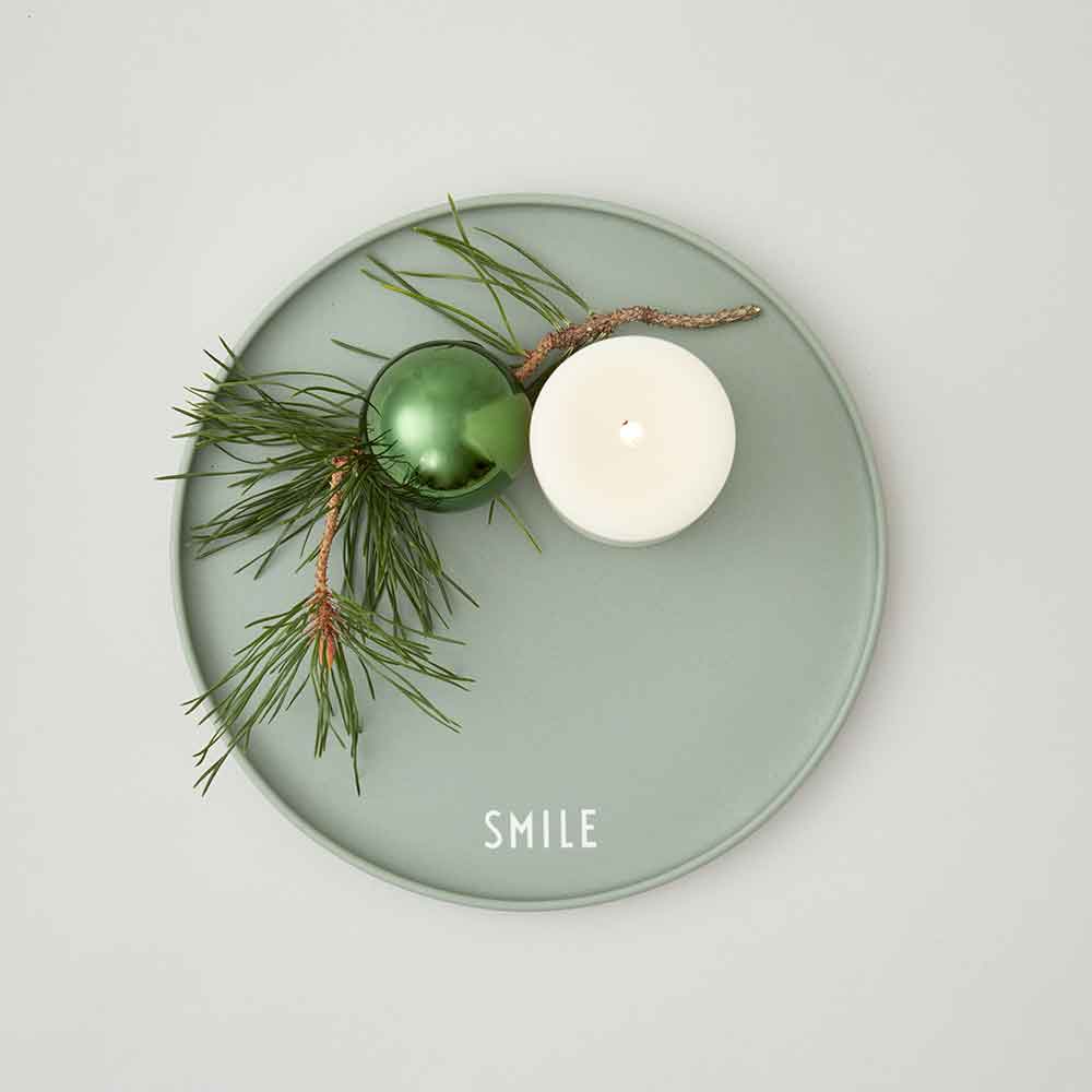 צלחת פורצלן Smile ירוק