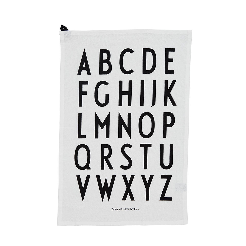 Two ABC cream tea towels
