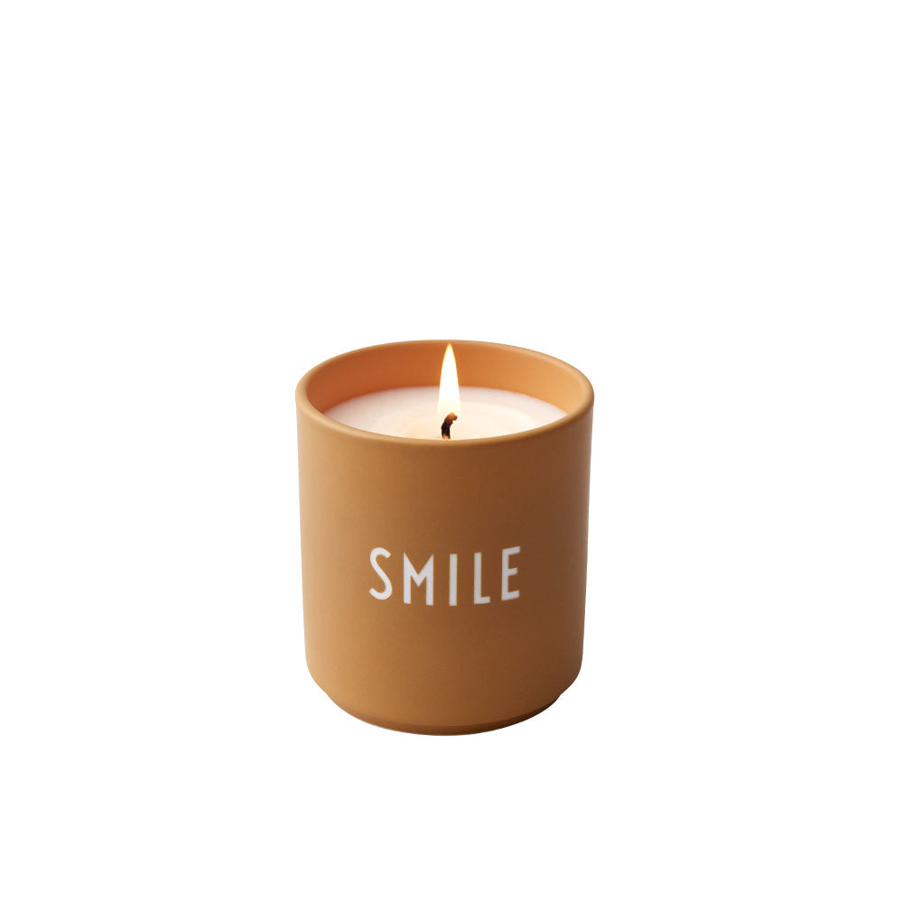 Large candle Smile peach