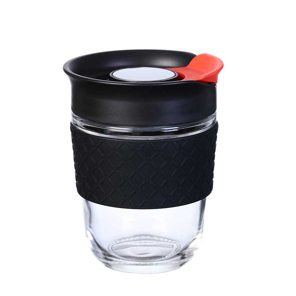 360ml Black Glass Cup