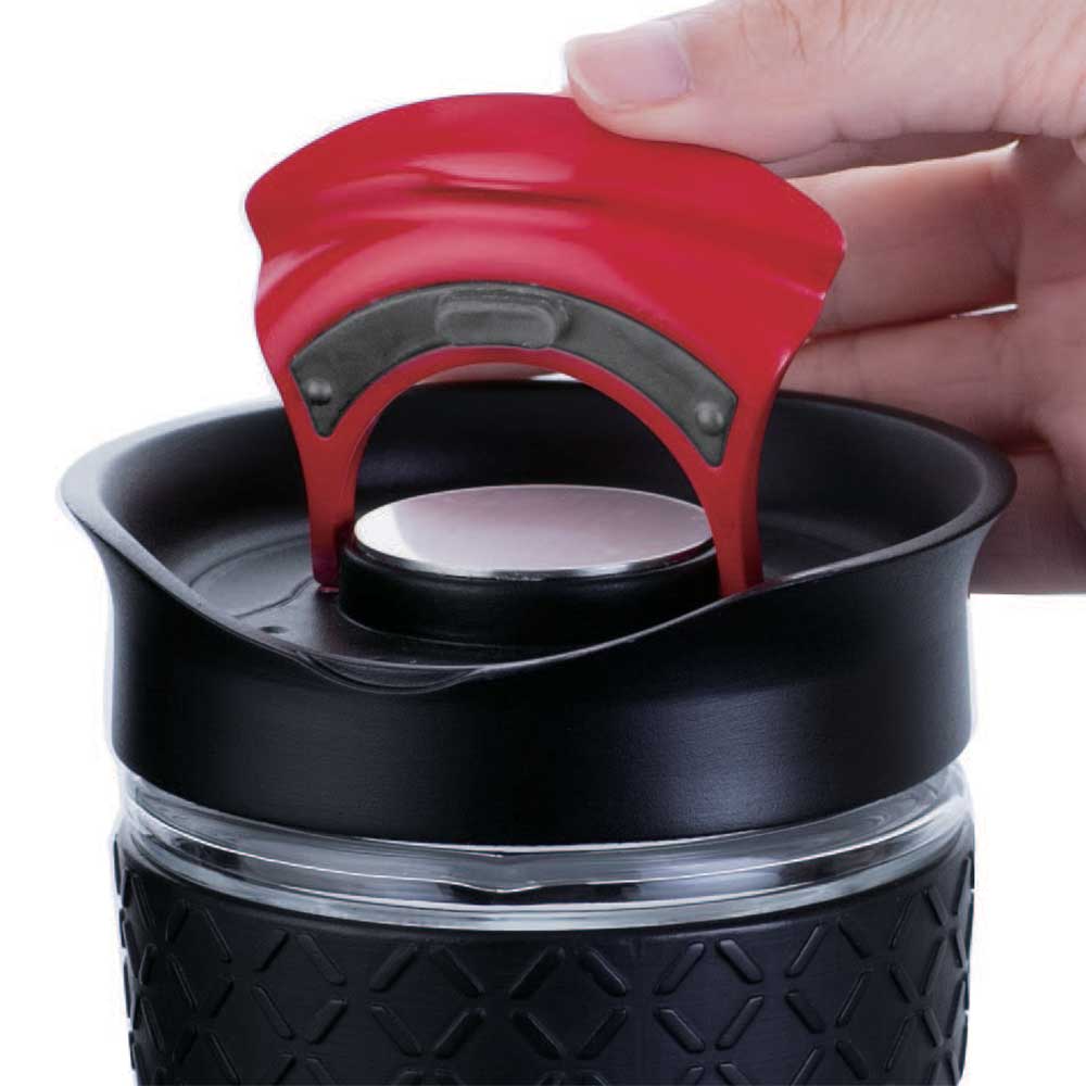 360ml Black Glass Cup