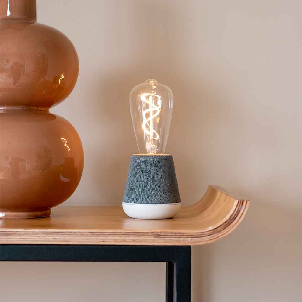 One rechargeable soft dark grey candle light