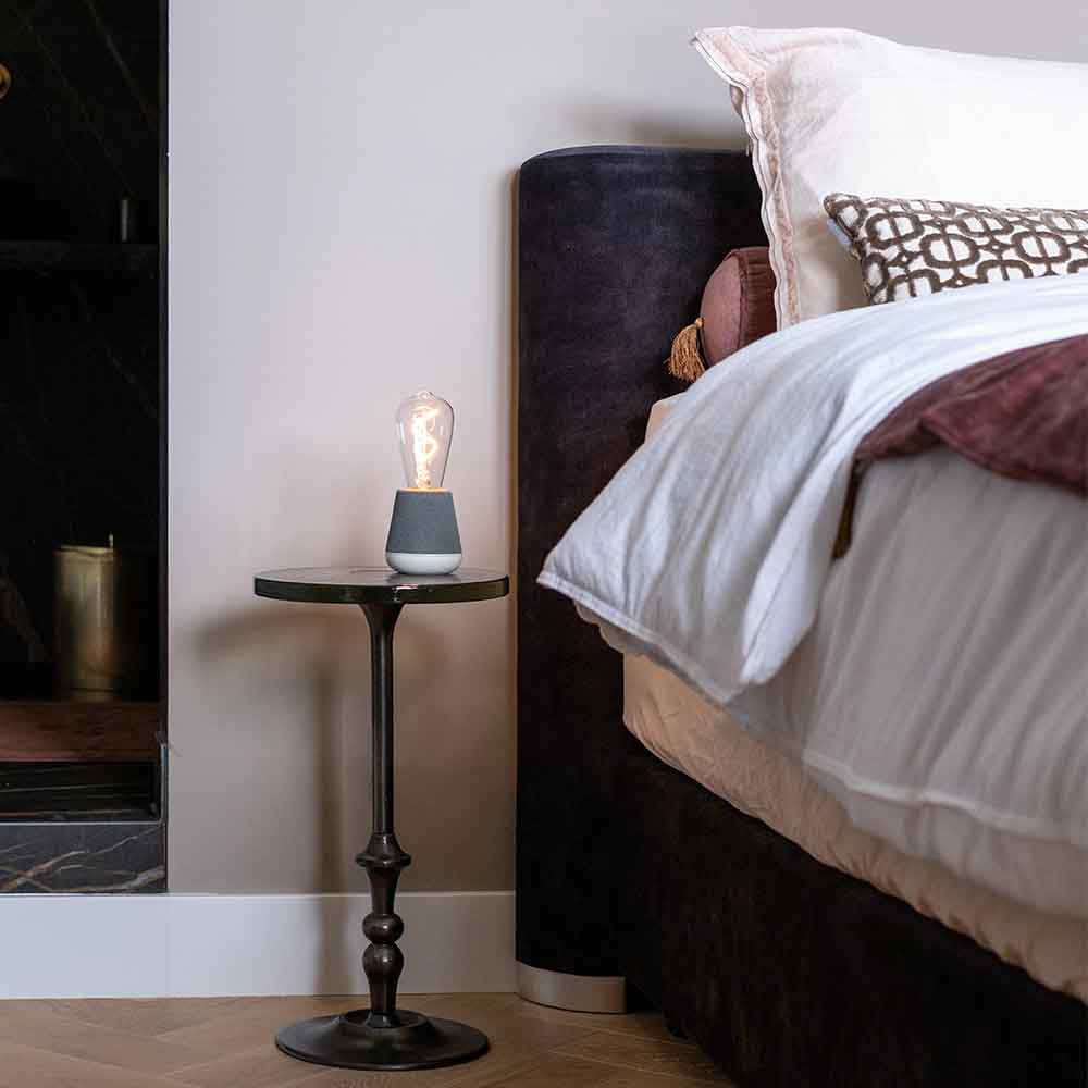 One rechargeable soft dark grey candle light